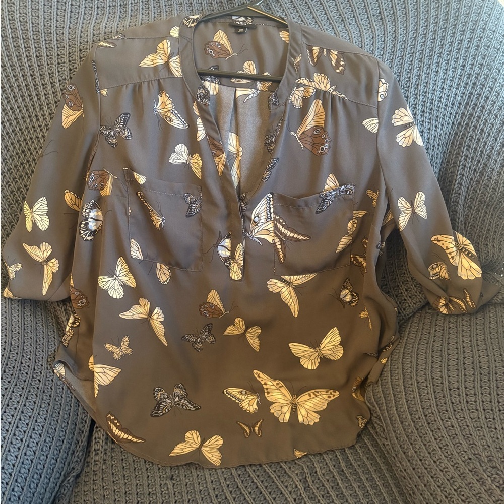 Torrid Butterfly Print Blouse
